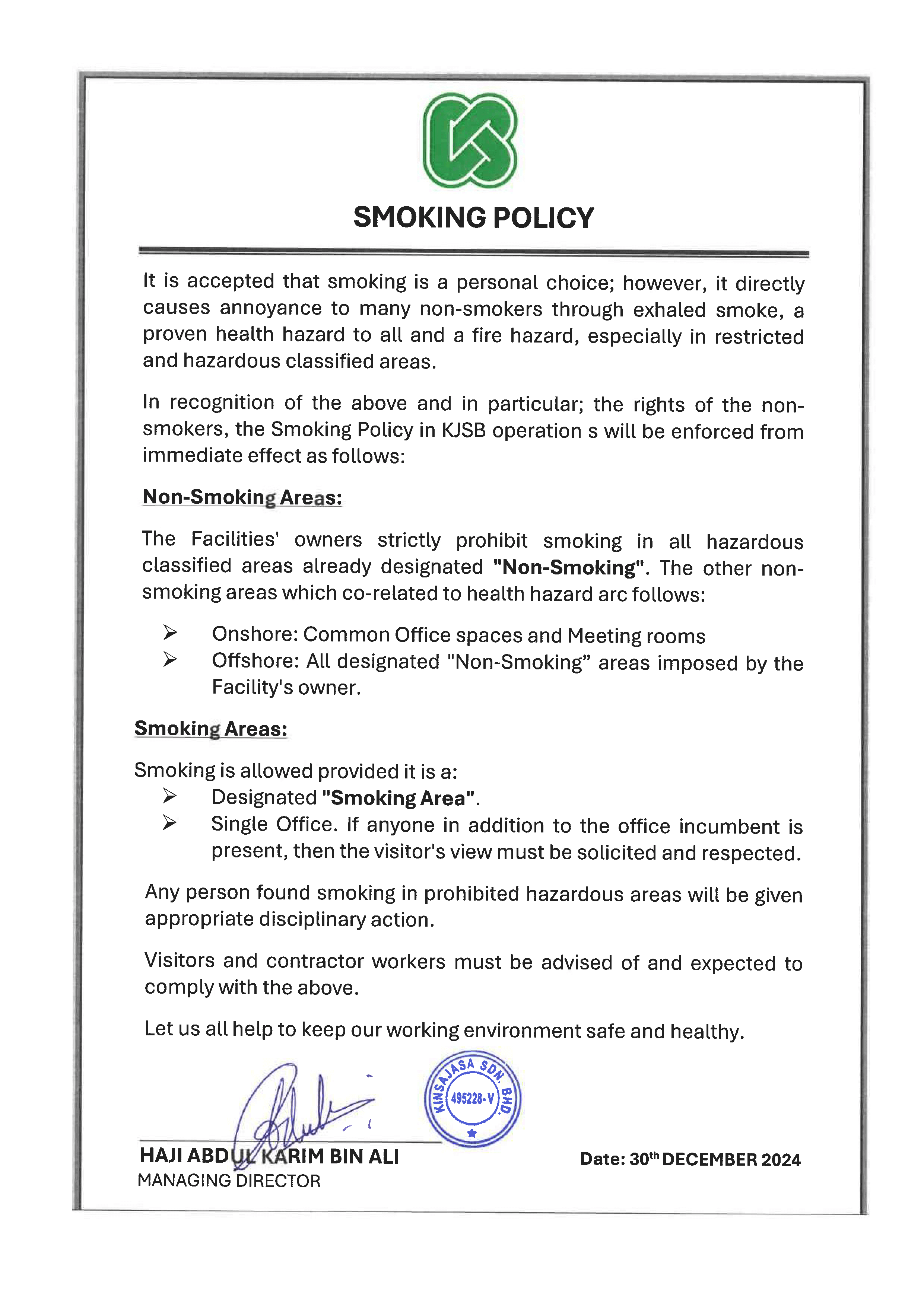 Smoking Policy